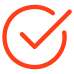 Checkmark inside a circular outline